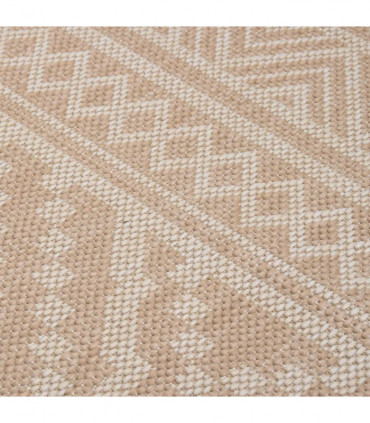 Outdoor Flatweave Rug 120x170 cm Brown Stripes