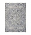 Outdoor Flatweave Rug 140x200 cm Blue Pattern