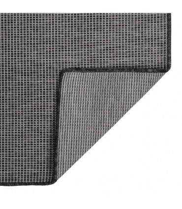 Outdoor Flatweave Rug 140x200 cm Grey