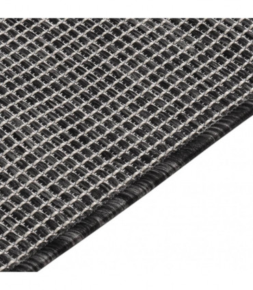 Outdoor Flatweave Rug 140x200 cm Grey