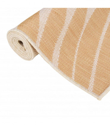 Outdoor Flatweave Rug 140x200 cm Leaf Pattern