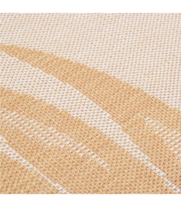 Outdoor Flatweave Rug 140x200 cm Leaf Pattern