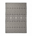 Outdoor Flatweave Rug 160x230 cm Black Stripes