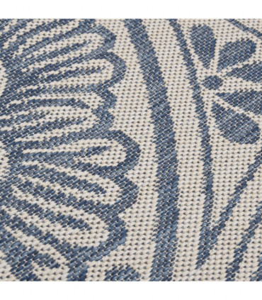 Outdoor Flatweave Rug 160x230 cm Blue Pattern