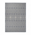 Outdoor Flatweave Rug 160x230 cm Blue Stripes