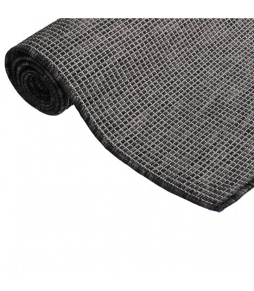 Outdoor Flatweave Rug 160x230 cm Grey