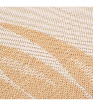 Outdoor Flatweave Rug 80x250 cm Leaf Pattern