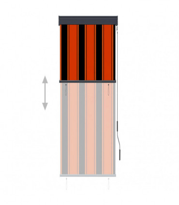 Outdoor Roller Blind 60x250 cm Orange and Brown