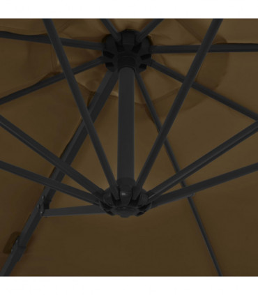 Outdoor Umbrella with Portable Base Taupe