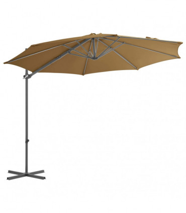 Outdoor Umbrella with Portable Base Taupe