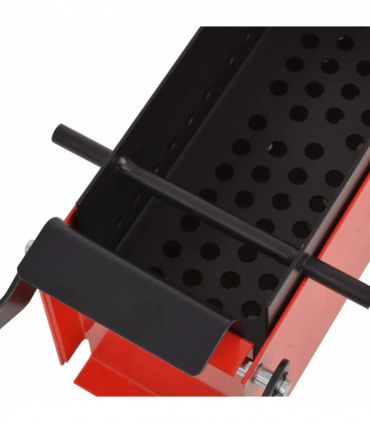 Paper Log Briquette Maker Steel 34x14x14 cm Black and Red