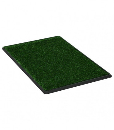 Pet Toilet with Tray & Faux Turf Green 76x51x3 cm WC
