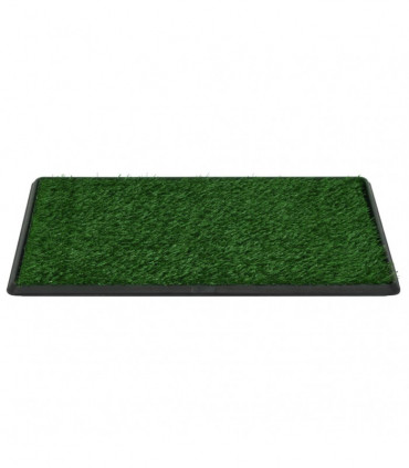 Pet Toilet with Tray & Faux Turf Green 76x51x3 cm WC