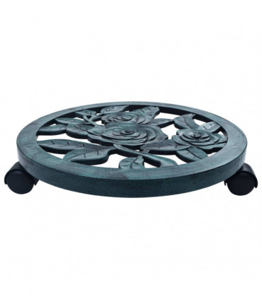 vidaXL Plant Trolleys 6 pcs Green 38 cm Plastic