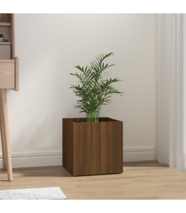 Planter Box Brown Oak 40x40x40 cm Engineered Wood