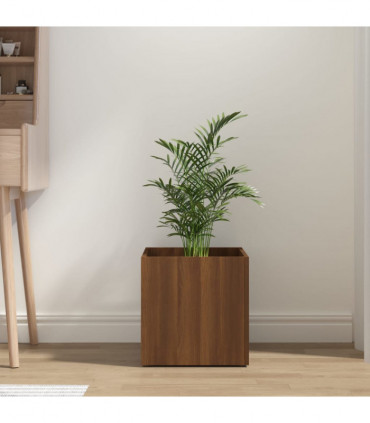 Planter Box Brown Oak 40x40x40 cm Engineered Wood