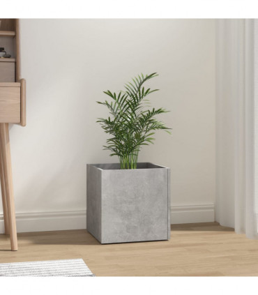 Planter Box Concrete Grey 40x40x40 cm Engineered Wood
