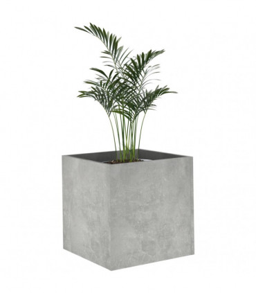 Planter Box Concrete Grey 40x40x40 cm Engineered Wood