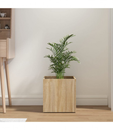 Planter Box Sonoma Oak 40x40x40 cm Engineered Wood