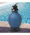 vidaXL Pool Sand Filter with 6 Position Valve Blue 460 mm