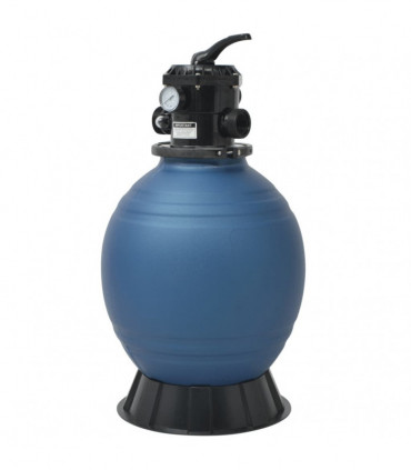 vidaXL Pool Sand Filter with 6 Position Valve Blue 460 mm