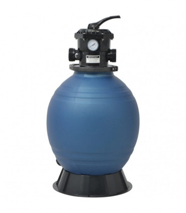 vidaXL Pool Sand Filter with 6 Position Valve Blue 460 mm