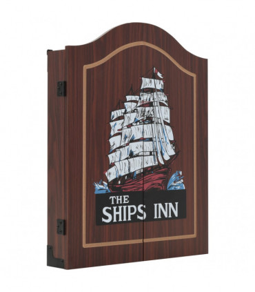 Professional Dart Set with Dartboard and Cabinet Sisal Steel