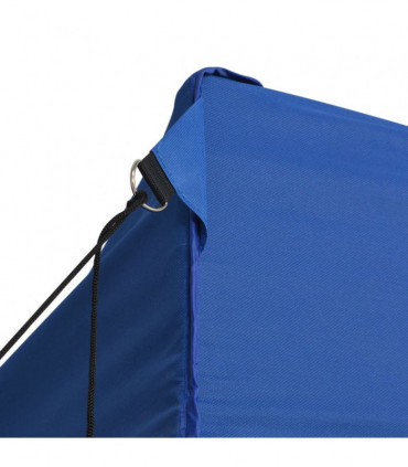vidaXL Professional Folding Party Tent with 4 Sidewalls 3x6 m Steel Blue