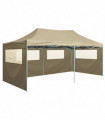 vidaXL Professional Folding Party Tent with 4 Sidewalls 3x6 m Steel Cream