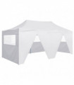 vidaXL Professional Folding Party Tent with 4 Sidewalls 3x6 m Steel White
