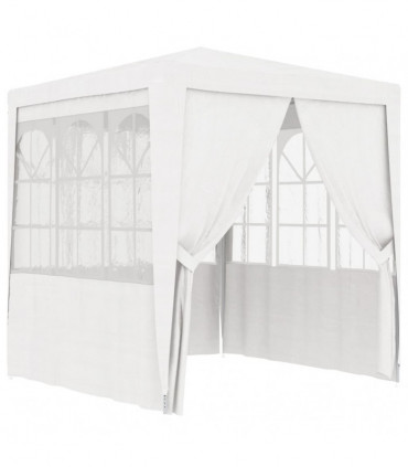 Professional Party Tent with Side Walls 2x2 m White 90 g/m²
