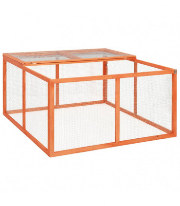 Rabbit Hutch 124x120x60 cm Solid Firwood