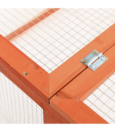 Rabbit Hutch 124x120x60 cm Solid Firwood