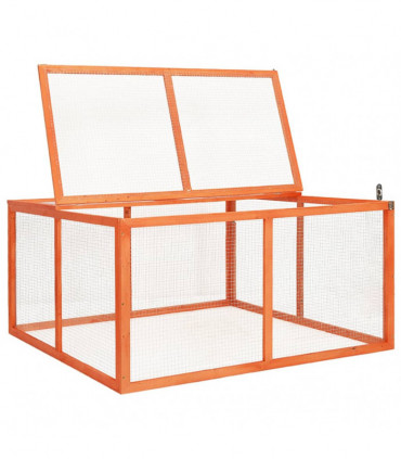 Rabbit Hutch 124x120x60 cm Solid Firwood