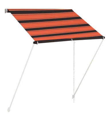 Retractable Awning 150x150 cm Orange and Brown