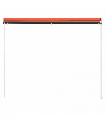Retractable Awning 150x150 cm Orange and Brown