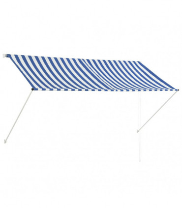 Retractable Awning 250x150 cm Blue and White