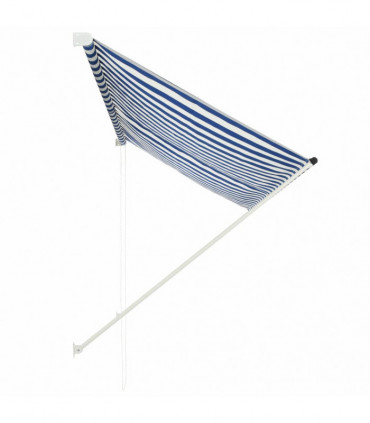 Retractable Awning 250x150 cm Blue and White