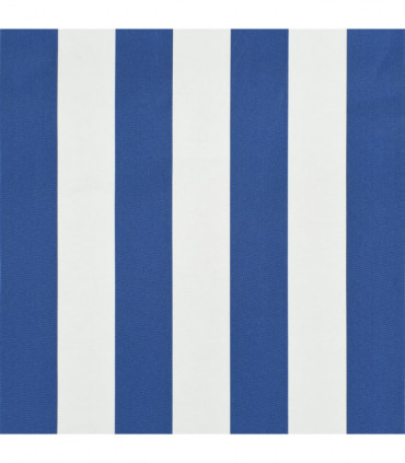 Retractable Awning 350x150 cm Blue and White