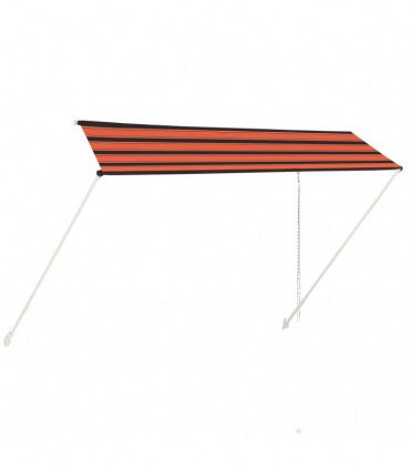 vidaXL Retractable Awning 350x150 cm Orange and Brown