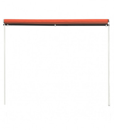 vidaXL Retractable Awning 350x150 cm Orange and Brown