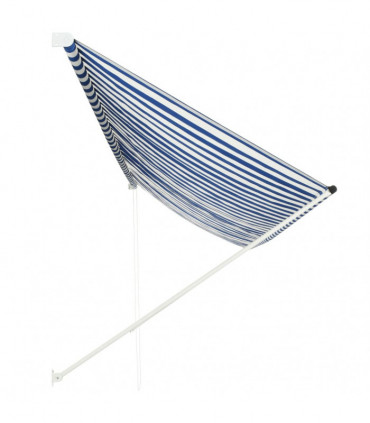 Retractable Awning 400x150 cm Blue and White