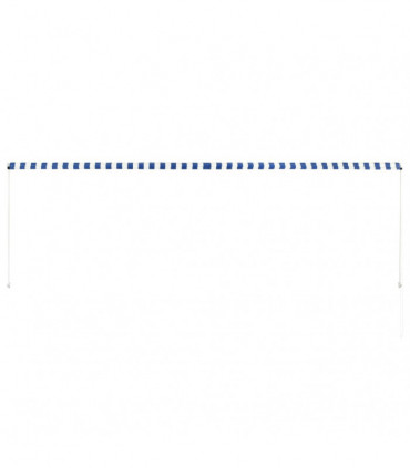Retractable Awning 400x150 cm Blue and White