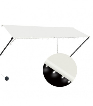 Retractable Awning with LED 300x150 cm Cream