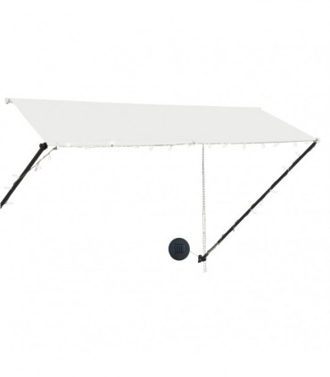 Retractable Awning with LED 300x150 cm Cream