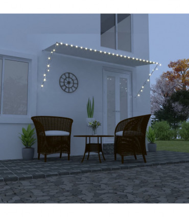 Retractable Awning with LED 350x150 cm Cream