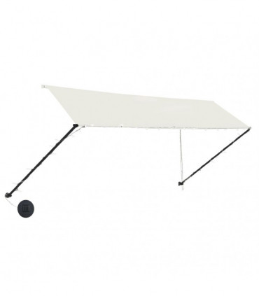 Retractable Awning with LED 350x150 cm Cream