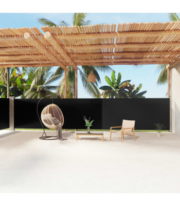 Retractable Side Awning Black 160x1200 cm