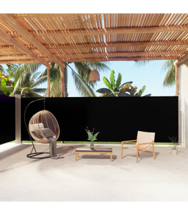 Retractable Side Awning Black 180x1000 cm