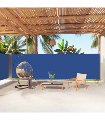 Retractable Side Awning Blue 180x1000 cm